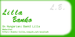 lilla banko business card